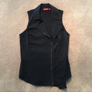 NY&C Black zipper blouse